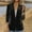 *Black, variant on ClodeEU Women's Velvet Blazer Jacket ,Long Sleeve Lapel Open Front Business Suit Blazers with Pockets Black,Womens Plus S