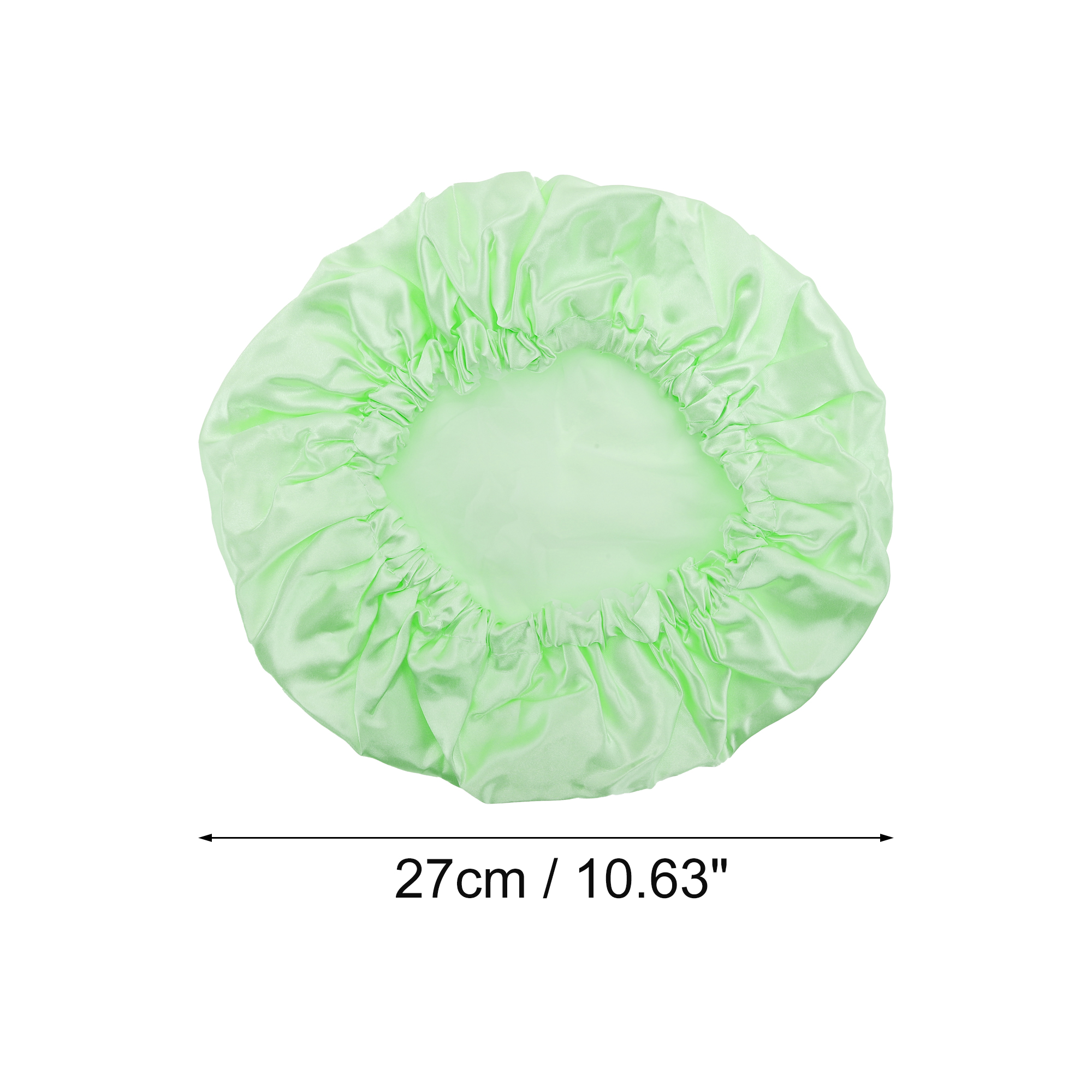 Unique Bargains Double Layer Shower Cap Hair Cap for Bath 1Pc Light Green