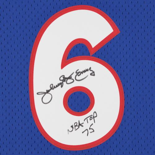 ALLEN IVERSON Autographed Philadelphia 76ers Authentic Blue Jersey FANATICS