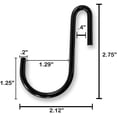 thumbnail image 4 of Gridwall S Hook, S Shaped Hook for Retail Grid Displays, 2.75" H with 1.25" Upturn, Black, 50 Pack, 4 of 5