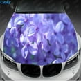 XTLHSM Stunning Purple Lilac Flower Print Design Car Hood Vinyl Wrap
