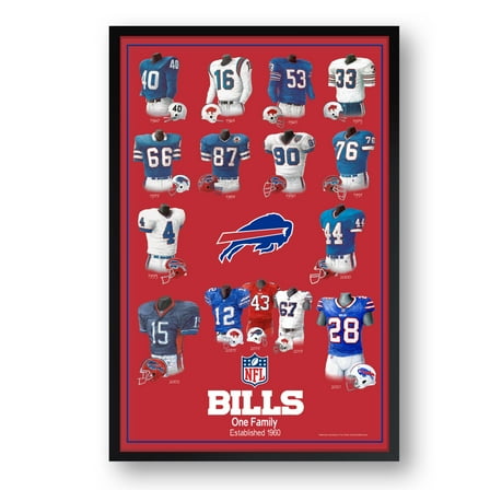 Buffalo Bills 27" x 39" Uniform Heritage Framed Art Print