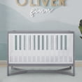 thumbnail image 6 of Delta Children Tribeca 3-Piece Baby Nursery Furniture Set-Includes: Convertible Crib, Changing Table and Crib Mattress, White w/Grey, 6 of 6