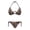 Lace Print, variant on Rainbow Abstract Print Ladies Two Piece Bikini Set Swimwear Removable Padded Halter Bathing Suit with Strong Stitching Side Tie Triangular