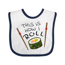 Inktastic This is How I Roll Cute Sushi Boys or Girls Baby Bib