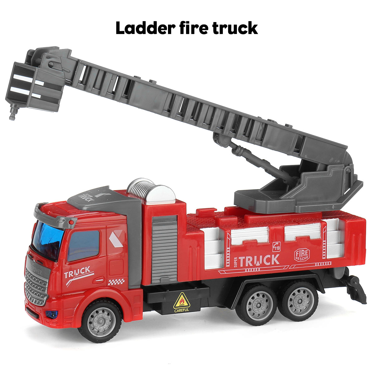 Children Toy Car Pull Back Fire Vehicle Toy, Ladder Truck Sprinkler