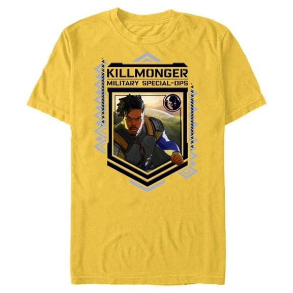 Marvel WHAT IF…? Killmonger Military Special-Ops Standard - Short Sleeve Blended T-Shirt for Adults – Customized-Yellow