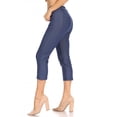 thumbnail image 3 of Women's Casual Comfy Slim Pocket Jeggings Jeans Capri Pants, 3 of 6