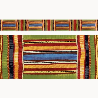 Trend Enterprises Trend T-85092 35.75' x 2.75" Straight Patterns Kente Cloth Bolder Border