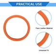 thumbnail image 3 of Steering Wheel Cover for 36.5-37.9cm Steering Wheel Protective Sleeve Stylish Faux Leather Orange, 3 of 7
