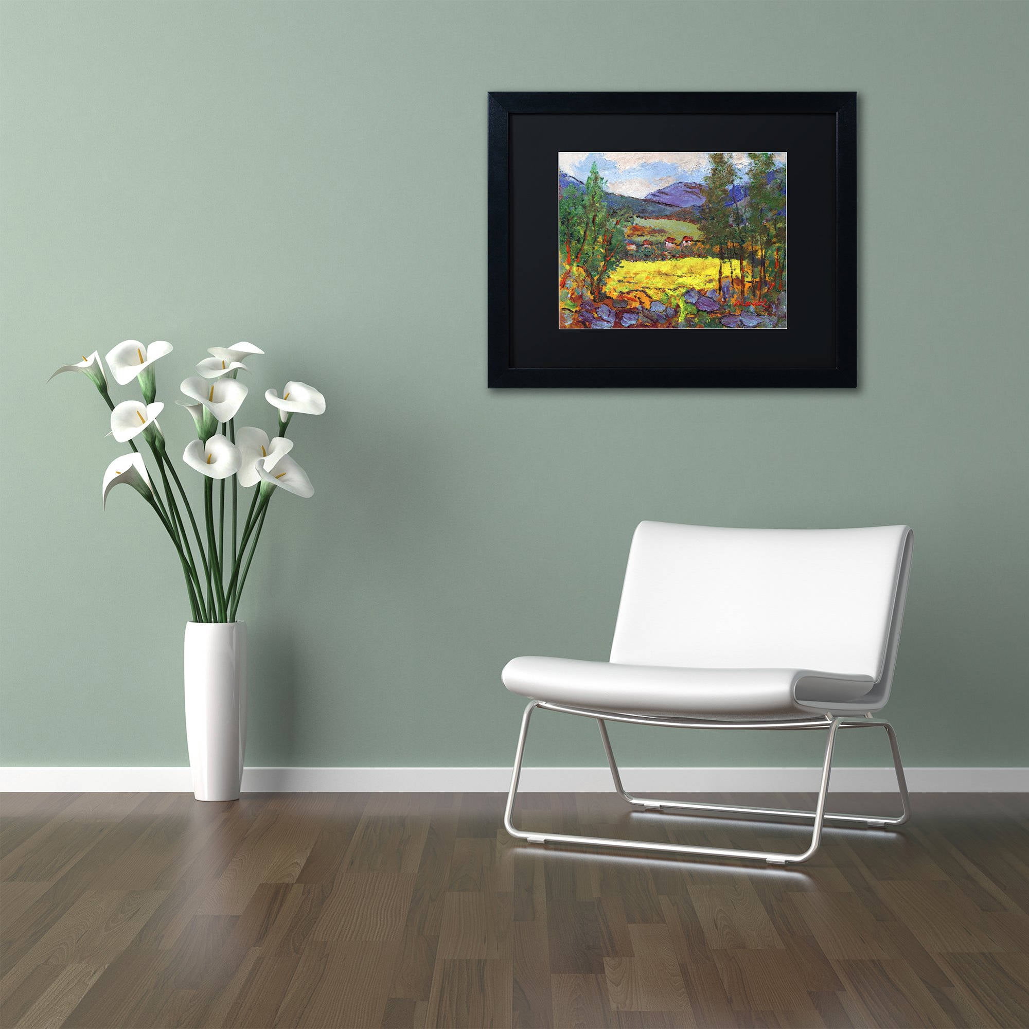 Trademark Fine Art "Gilded Glade" Canvas Art by Manor Shadian Black Matte, Black Frame