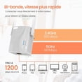 thumbnail image 3 of Repetidor WiFi A18 blanco, paquete de 2, amplificador WiFi AC1200, amplificador de red WiFi, antenas duales, extensor WiFi y punto de acceso, puerto LAN, Fast Ether, 3 of 5
