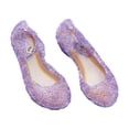 thumbnail image 4 of EeaseMX 1 par de hermosas sandalias de plástico color gelatina para niñas pequeñas, talla 29, color morado, 4 of 8