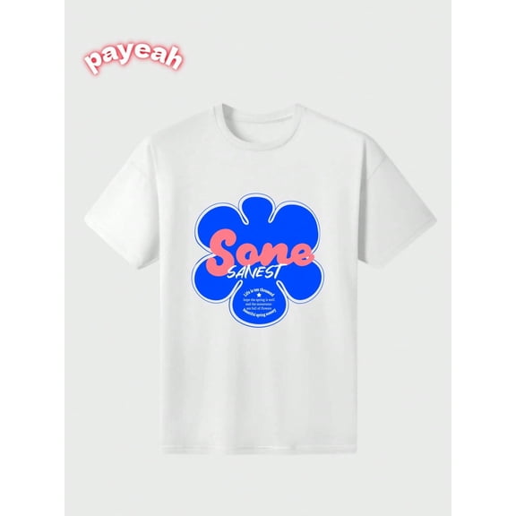 Payeah LANY Flower Casual Digital Print Pure Heavy 100% Cotton T Shirt 100% cotton