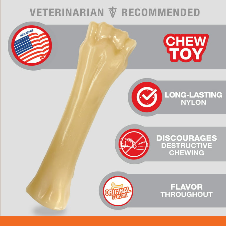 Nylabone Strong Chew Rubber Senior Dog Chew Toy Beef Flavor X-Large/Souper  - 50+ lbs, Orange (1 Count)