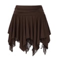 thumbnail image 4 of Vestido Falda De Encaje Una Línea Slim Fit Mujer Traje Diario Corto Plisado Ygjytge Café T L para Mujer, 4 of 9