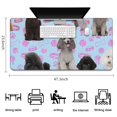 thumbnail image 5 of Long Mouse Pads for Desk,Poodles Desk Mats on Top Of Desks, Desk Mouse Pad Extra Large with 3mm Non-Slip Base and Stitched Edge for Gaming,Office,Work,Home 47.3"x23.6", 5 of 6