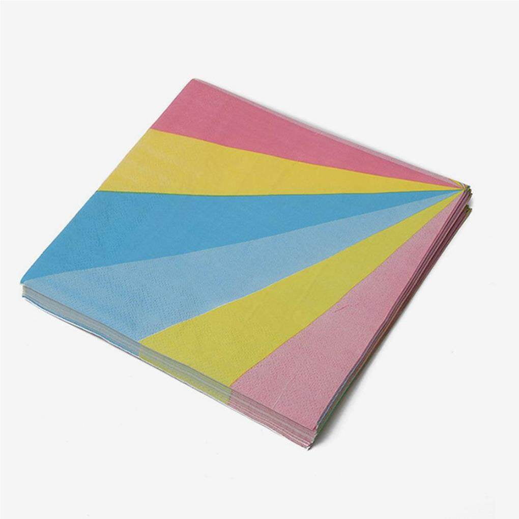 Service Jetable 24 Personnes Vaisselle Jetable Anniversaire 168 Pièces - Thème Arc-en-Ciel Rose/Bleu/Or - Pour 24 Invités Assiette Gobelet Jetable