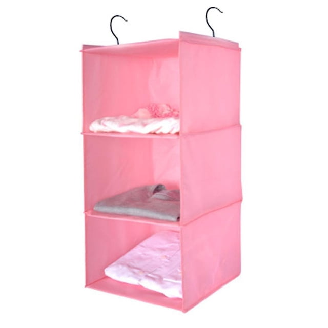 Organizador de guardarropa con 3 compartimentos, mueble colgante de tela