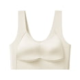 thumbnail image 4 of QIUOMBBP Full Coverage Bralette for Women Wireless Supportive Push Up Pull On Bra Soft Comfy Everyday Tshirts Bras White L, 4 of 4