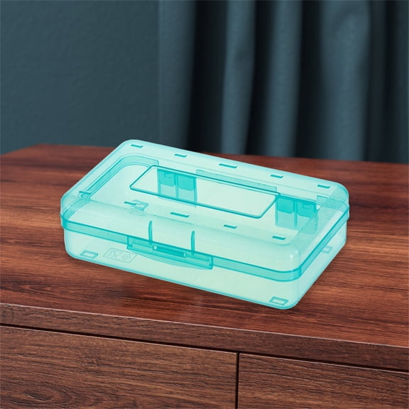 Plastic Pencil Box,Crayon Box,Large Snap-Tight Lid Pencil Case Stackable Durable Storage Organizer Hard Supply Box Small Art Craft Marker Box Organization for Office,College&Classroom Supplies