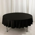 thumbnail image 2 of Balsa Circle 90 in Black Premium Scuba Polyester Round Tablecloth Party Linens Events Reception Decorations Supplies, 2 of 8