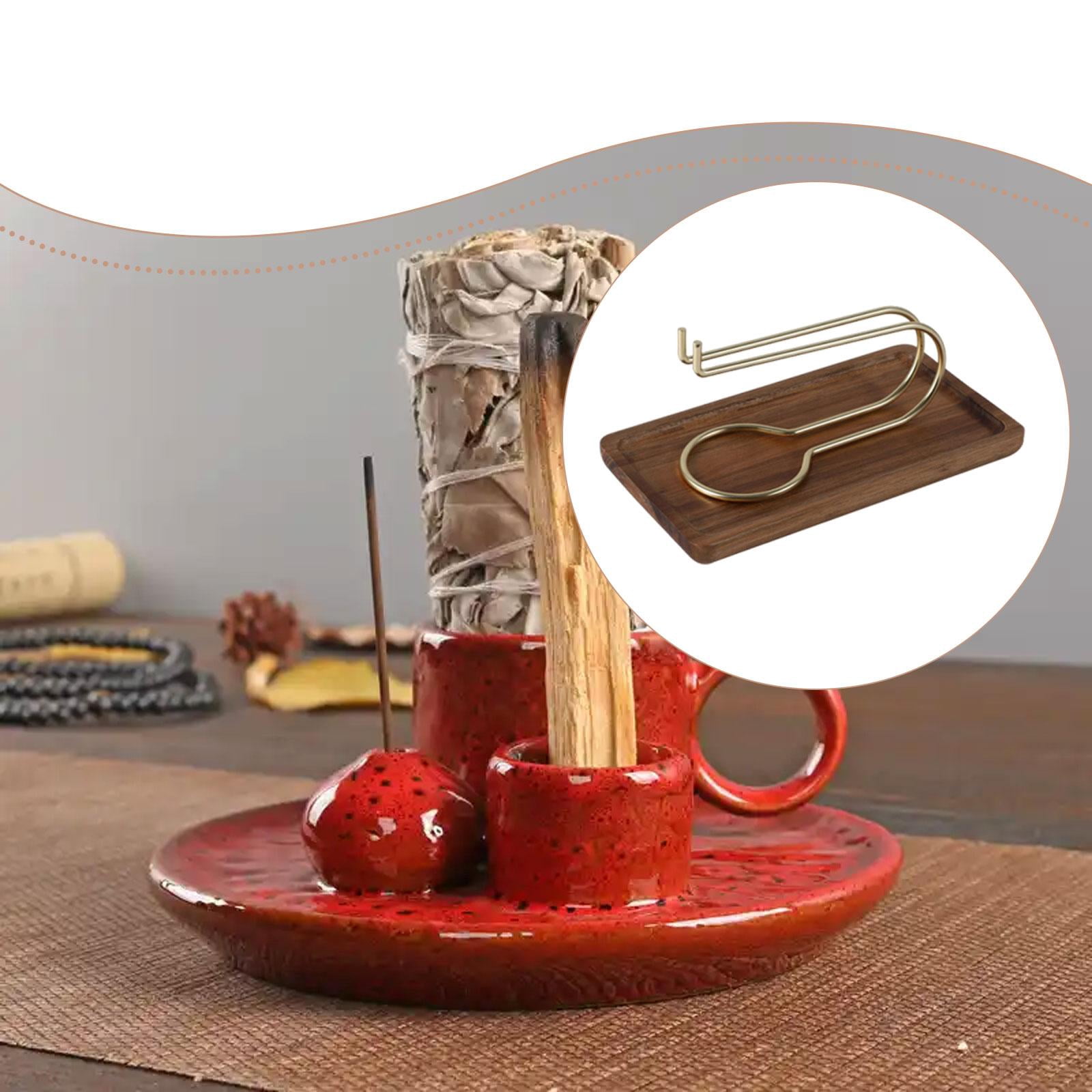 WLPZXP Incense Burner Holder Gift Palo Santo Holder for Housewarming Desktop Office Gold