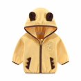 thumbnail image 2 of Zpanxa Boys Plush Sherpa Hoodie Long Sleeve Zip Up Fleece Jacket with Soft Lining Cozy Fall Outerwear for Ages 2 to 8, 2 of 4