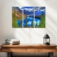 thumbnail image 2 of Elephant Stock Banff Mountain Lake Wall Art - Horizontal Multi Panel Canvas - Living Room Wall Decor - Nature Multi Panel - Blue And Brown Decor - 23" x 14", 2 of 4