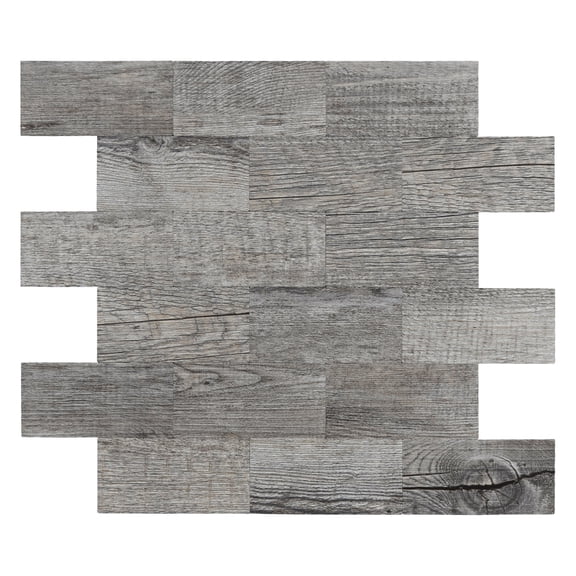 Art3d 11.5" x 11.4" Peel and Stick Backsplash Tile PVC Composite Laminate Material tile in Suva Gray(10-Pack)