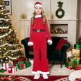 thumbnail image 4 of MEZZALL Kids Long Sleeve Performance Outfit Sets Girls Festive Holiday Party Dress With Santa Design Children Choir And Dance Shows Stylish Clothing Sets, 4 of 6