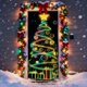 thumbnail image 2 of Cortina para puerta que brilla en la oscuridad, para fiestas navideñas, interior y exterior, festiva, brillante, para la entrada de casa, ventana, pared, adorno para celebraciones de temporada, 2 of 5