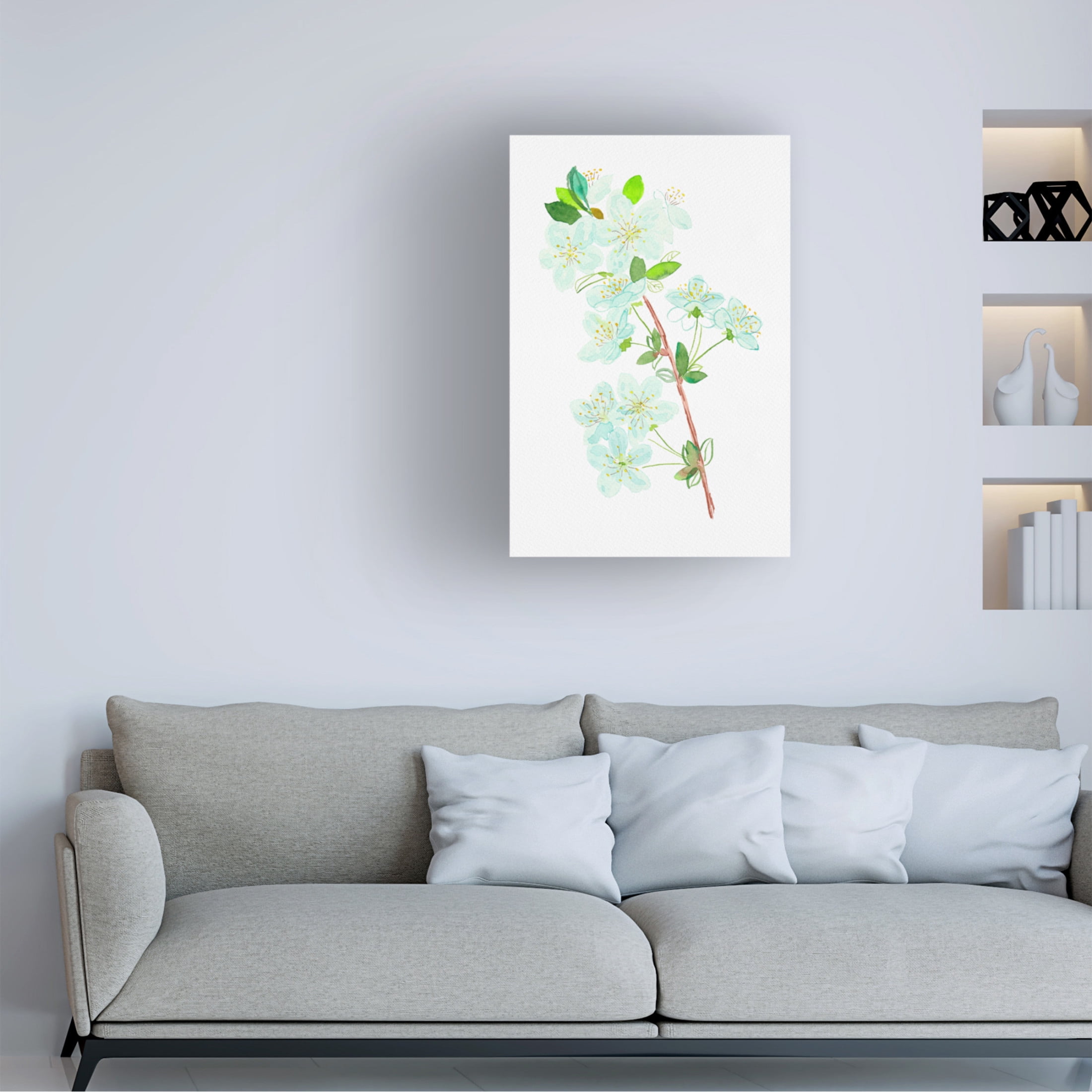 Trademark Fine Art Kata Botanical Wild cherry or Prunus avium botanical painting Canvas Wall Art