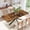 Brown, variant on 55.11"-70.86"Retro Rectangular Stretch Dining Table, Antique Wood Top And Same Color Relief Plate,With Storage Box,Suitable for dining rooms, kitchens, and living rooms, Brown
