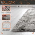 thumbnail image 3 of Alfombra De Sala Suave Decorativa Tapete Cuarto Afelpada 160x120 Cm Poliéster Antideslizante Blick Color Gris Oscuro, 3 of 7