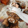 thumbnail image 4 of Castle Fairy Cartoon Highland Cow Twin Bedding Sets 7-Piece for Kids Teens Adults,Chic Flowers Vintage Cabin Bedding Comforter Set Microfiber,Rustic Farmhouse Animal Breathable Sheet Sets, 4 of 8