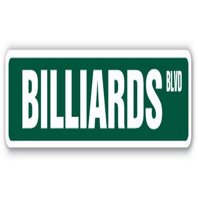 SignMission SS-BILLIARDS 18 Po. Panneau de Rue Billard - Fléchettes de Queue de Piscine