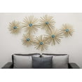 thumbnail image 3 of Decmode Modern 35 X 59 Inch Spiked Iron Floral Medallion Wall Decor, 3 of 3