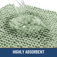 thumbnail image 2 of Smiry Chenille Bathroom Rugs 30x20, Rubber Backing Washable Bath Mats for Bathroom Floor, Sage Green, 2 of 9
