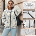 thumbnail image 6 of SCRAWLGOD Flower Zip Hoodies for Women Oversized Graphic Sweatshirt for Women Plus Size S Long Sleeve Women Outfits Casual Work Elastic Ladies Zip Up Hoodie Soft, 6 of 7