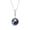 Black, variant on 10-11mm Cultured White  Pearl Necklace 925 Sterling Silver 18+2In  Valentine's Day Jewelry Gift for Women