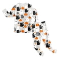 thumbnail image 6 of Gerichy Toddlers Pajamas Sets Halloween Boys Girls Sleepwear Pumpkin Graphic PJS Clothes Set 2T-9T, 6 of 7