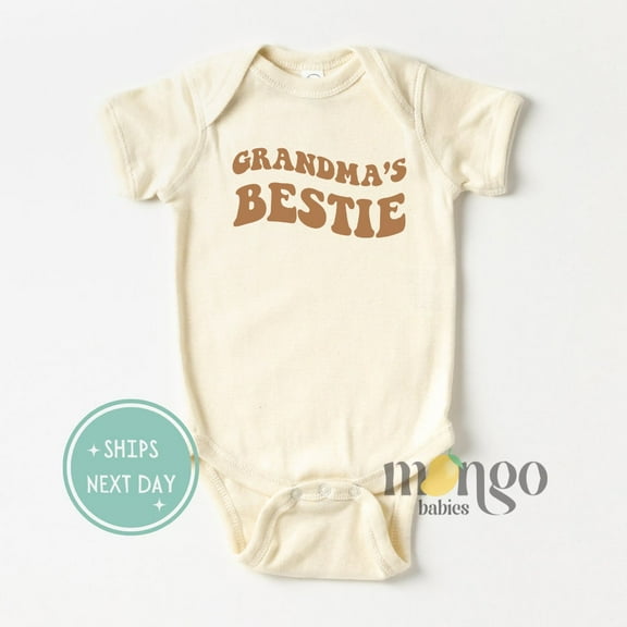 Cute Baby Onesies Grandma'S Bestie Kid T-Shirt Baby Clothes Unisex Baby Announcement Kids Tshirt Gift For Grandma 1662 Cute Baby Onesie, BABY BODYSUIT LAT 4424