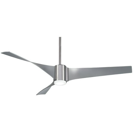 Minka Aire Triple 60 Led Ceiling Fan Brushed Nickel W Silver F832l Bn Sl