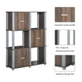 thumbnail image 4 of Costway 3 Tiers 6 Cubes Storage Cabinet Shelf Organizer Unit Display Bookcase W/ 3 Door, 4 of 5