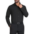 thumbnail image 4 of CAMISA DE NEGOCIO DE MANGA LARGA DE BOTONES PARA HOMBRE EN COLOR SÓLIDO M NEGRO, 4 of 5