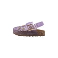 thumbnail image 3 of bebe Toddler Girl's Footbed Jelly Clogs – Slip-On Summer Shoes with Buckle Strap and Charm Accents, 3 of 7