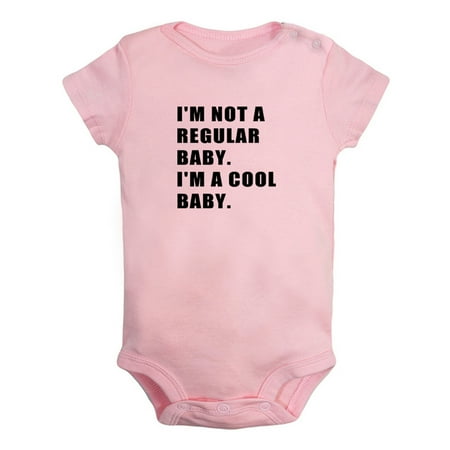 

I m Not a Regular Baby I m a Cool Baby Funny Rompers For Babies Newborn Baby Unisex Bodysuits Infant Jumpsuits Toddler 0-24 Months Kids One-Piece Oufits (Pink 0-6 Months)