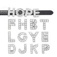 thumbnail image 2 of 10Pcs A-Z 8mm Rhinestone Slide Letter Charm DIY for Leather Name Bracelet Belt, 2 of 8