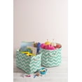 thumbnail image 5 of DII Polyester Container with Handles, Chevron Storage Bin, Large Round, Aqua, 5 of 7
